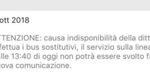 L’avvisdo comparso sul sito di Trenord nella giornata di mercoledì 31 ottobre