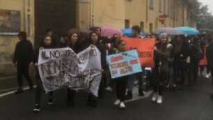 Il corteo degli studenti del Floriani sabato a Vimercate