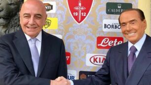 Silvio Berlusconi e Adriano Galliani alla giornata sponsor