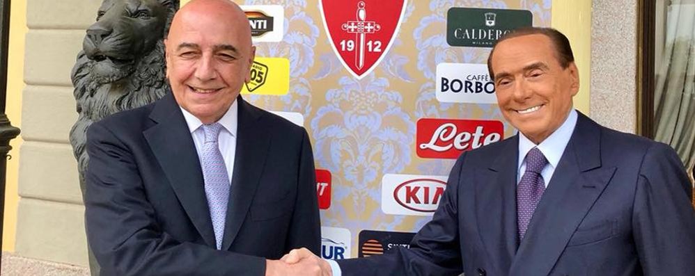 Silvio Berlusconi e Adriano Galliani alla giornata sponsor