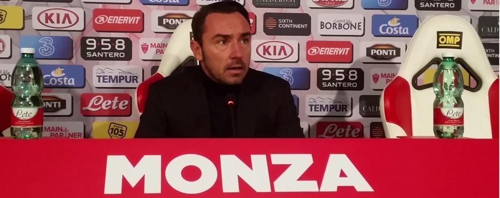 Calcio Monza serie C, mister Cristian Brocchi in conferenza stampa