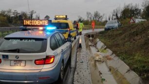 Polizia stradale di Seregno in servizio sulla Statale 36