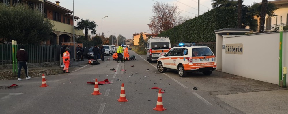 Il luogo dell’incidente in via Pola