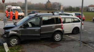 Le due auto incidentate a Carate