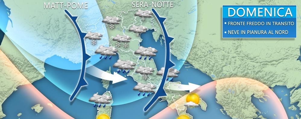 leprevisioni meteo di domenica 16