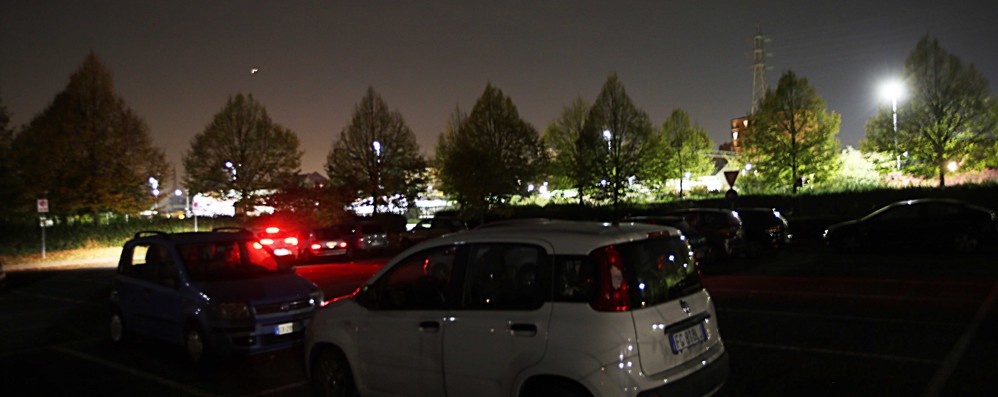 Il parcheggio della stazione di Arcore