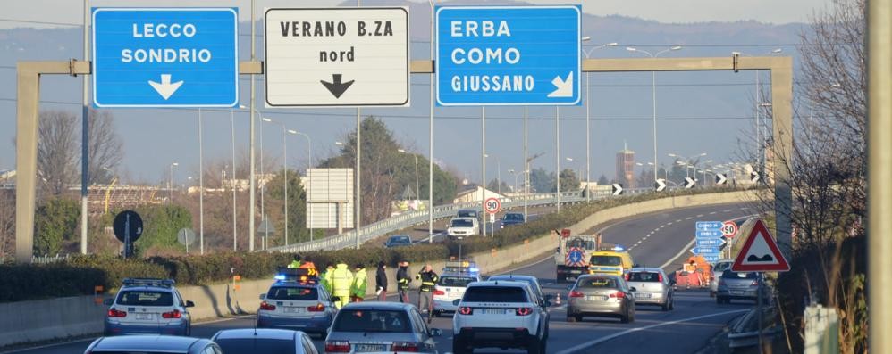 Sabato 5 gennaio, ore 10: Valassina ancora chiusa in direzione nord, uscita obbligatoria a Erba-Giussano