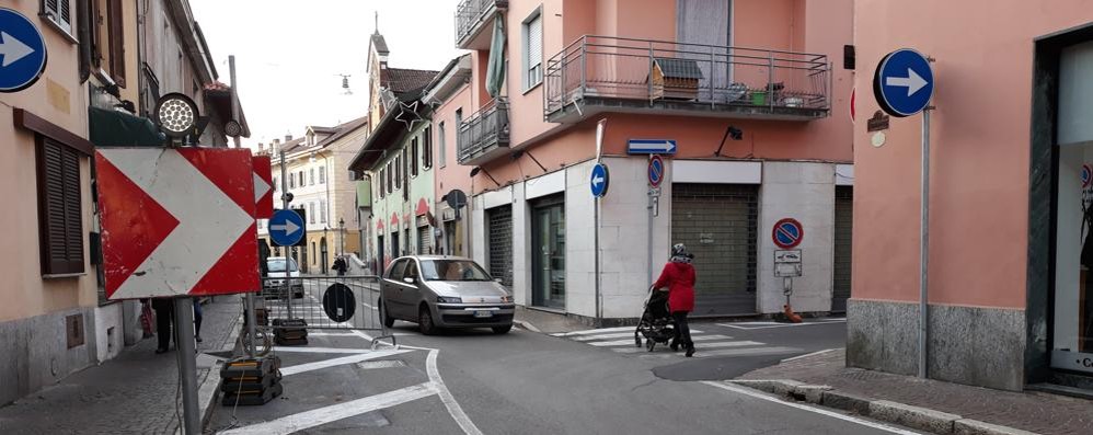 Desio via lampugnani con la nuova viabilità