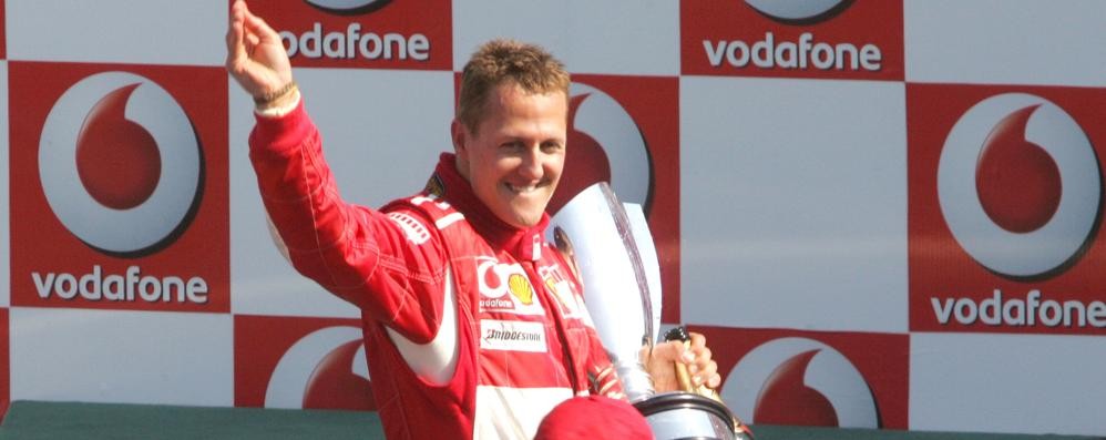 MONZA SPORT AUTOMOBILISMO MICHAEL SCHUMACHER SUL PODIO DOPO IL GRAN PREMIO D ITALIA DI FORMULA 1