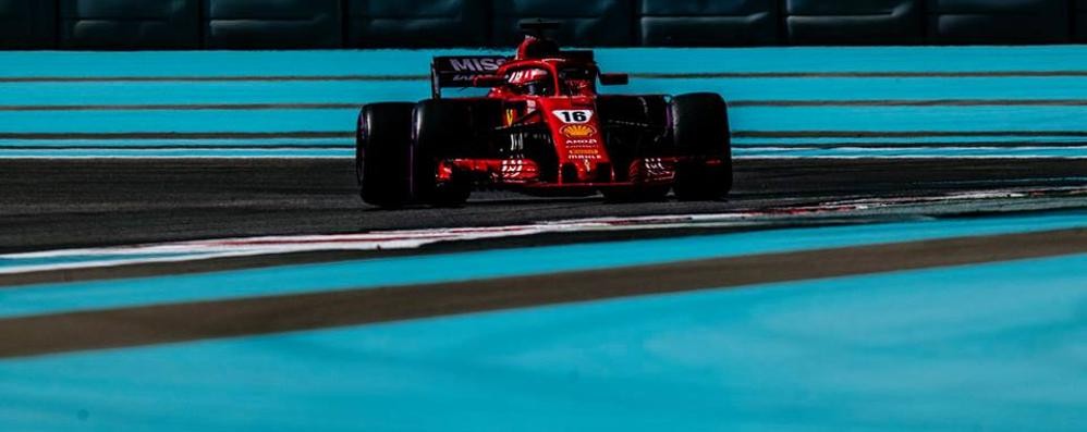 F1, test Charles LeClerc ad Abu Dhabi - foto Scuderia Ferrari su Facebook