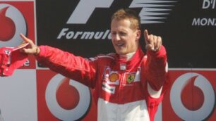 MONZA SPORT AUTOMOBILISMO MICHAEL SCHUMACHER SUL PODIO DOPO IL GRAN PREMIO D ITALIA DI FORMULA 1