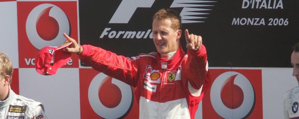 MONZA SPORT AUTOMOBILISMO MICHAEL SCHUMACHER SUL PODIO DOPO IL GRAN PREMIO D ITALIA DI FORMULA 1