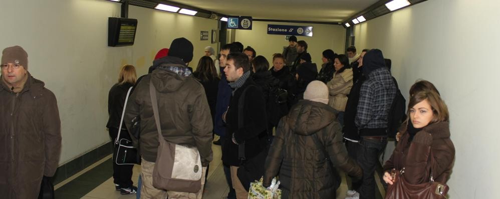 Il sottopasso della stazione ferroviaria di Seregno