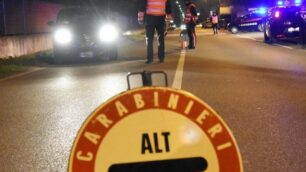 Un posto di controllo dei carabinieri