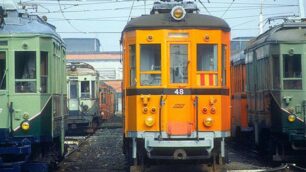 Alcuni dei vecchi tram di Atm