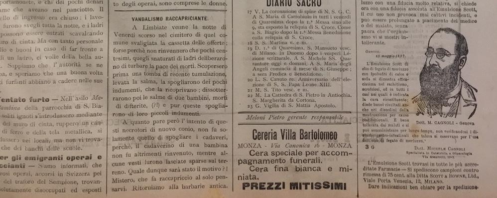 Rubrica 120: la Rivista monzese del 16 febbraio 1899