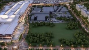 Il rendering di come sarà il maxi centro commerciale di Cinisello