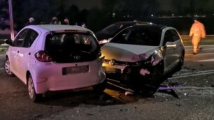 Le due auto coinvolte nel sinistro