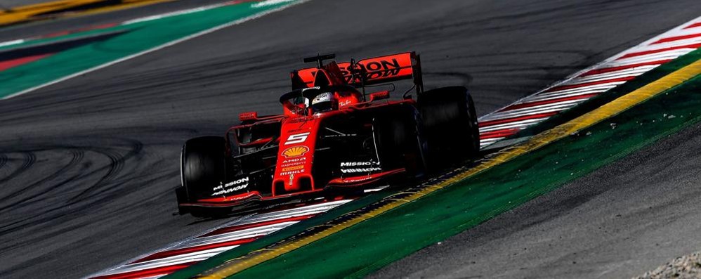 La Ferrari di Vettel a Barcellona