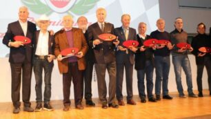 Le premiazioni dei piloti Alfa Romeo di un tempo