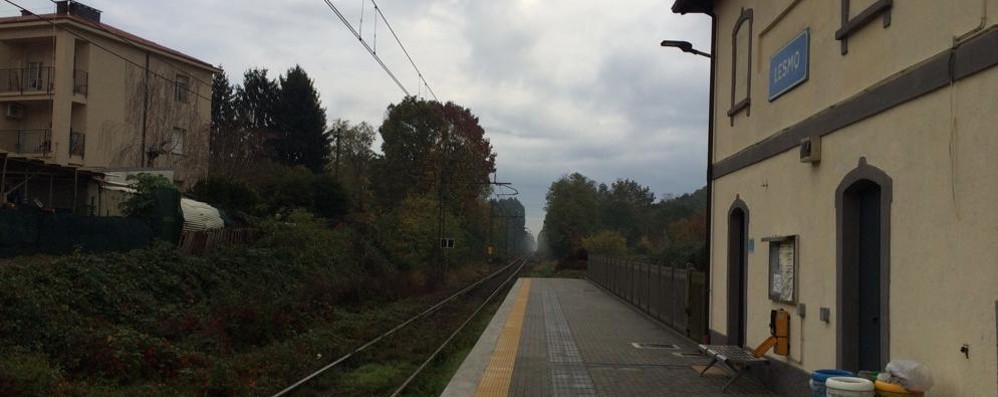 La stazione di Lesmo sulla linea Seregno-Carnate