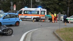 L’incidente stradale a Carate Brianza