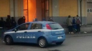 La polizia in stazione