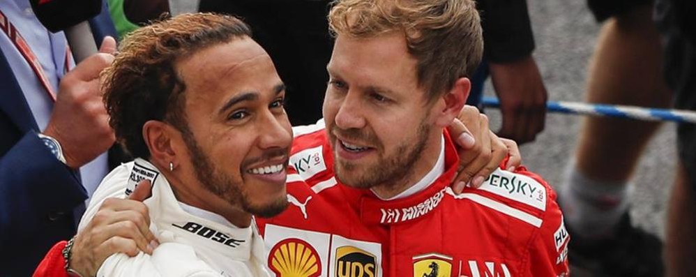 F1: Lewis Hamilton e Sebastian Vettel - foto Fomrula 1 su facebook