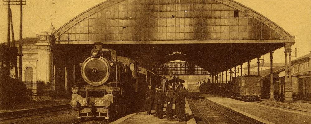 Un’immagine storica della stazione ferroviaria di Monza