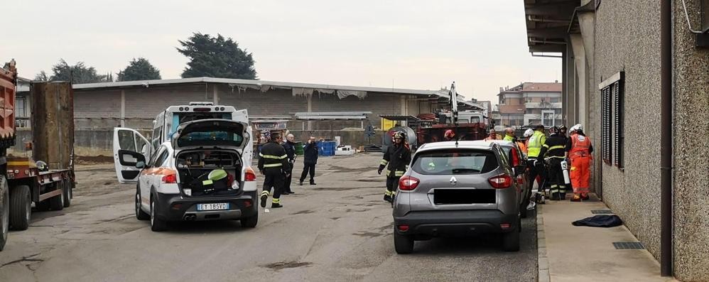 Lissone incidente sul lavoro via Boltraffio