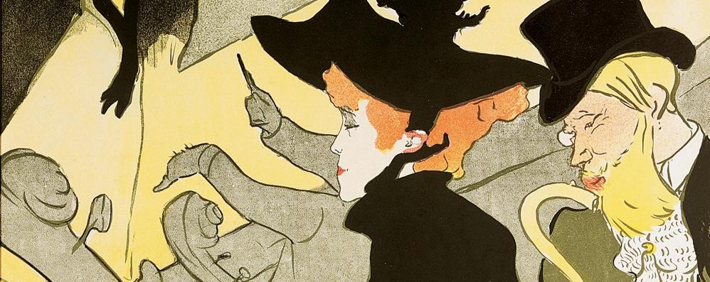 Henri de Toulouse-Lautrec, Divan Japonais, 1893, litografia, 60,8 x 80,8 cm, Atene (particolare)