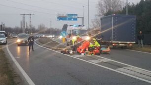 Incidente motociclista Usmate Arcore
