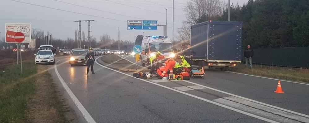 Incidente motociclista Usmate Arcore