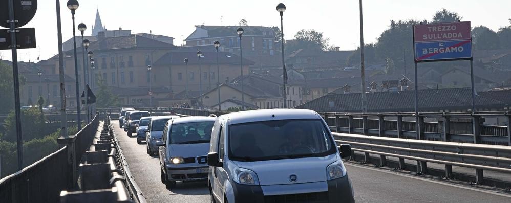 Il ponte sull'Adda tra Capriate e Trezzo