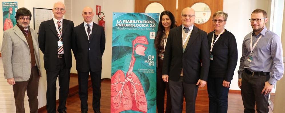 I relatori al convegno "la riabilitazione pneumologica 2.0" , sabato a Seregno (foto Volonterio)