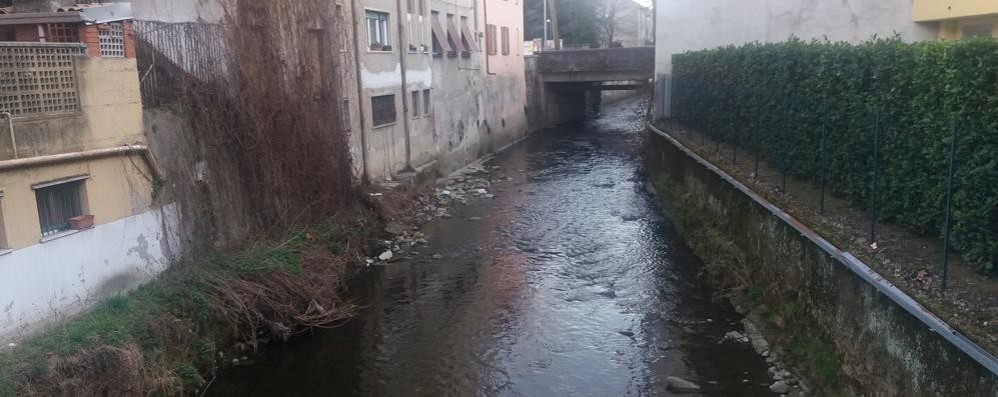 Il fiume Seveso che scorre in centro a Seveso