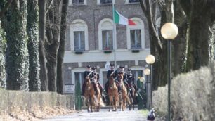 I carabinieri a cavallo del parco di Monza