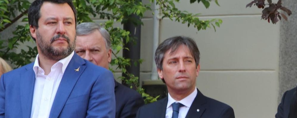 Monza visita Salvini comando carabinieri: Salvini, Allevi e Sala
