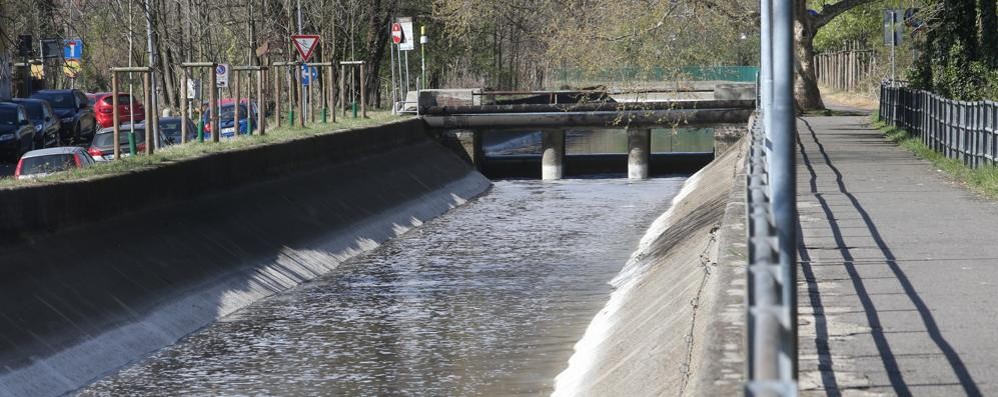 Il canale Villoresi a Monza