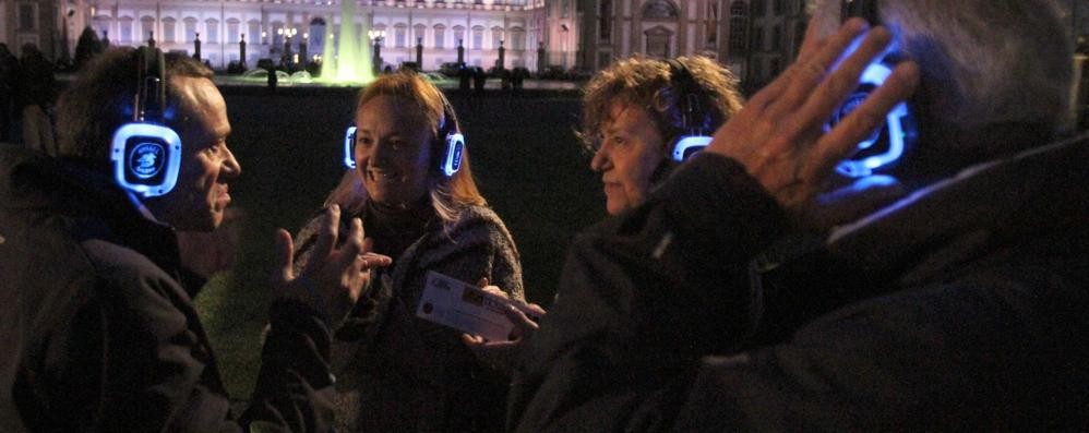 Le cuffie da silent disco già usate nei Notturni al roseto