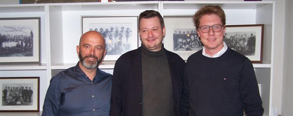 Da sinistra, Carmine Castella, Davide Erba e Matteo Fraschini