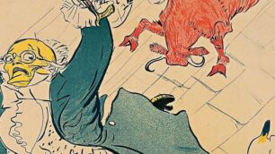 Una illustrazione di Henri de Toulouse-Lautrec in mostra a MonzaHenri de Toulouse-Lautrec, La Vache Enragée (Before Letters), 1896; Color Lithography 70×57,5 cm; © Herakleidon Museum, Athens Greece
