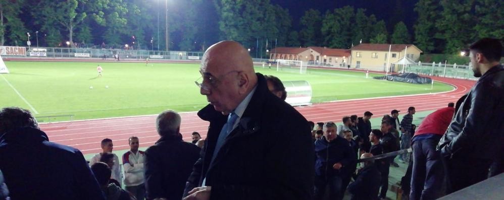 Galliani in tribuna alla fine del primo tempo. Il Monza ce l’ha messa tutta ma passa l’Imolese