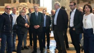 Sovico Gentiloni in visita a Sovico a sostegno del candidato sindaco di "Uniti per Sovico", Franco Galli