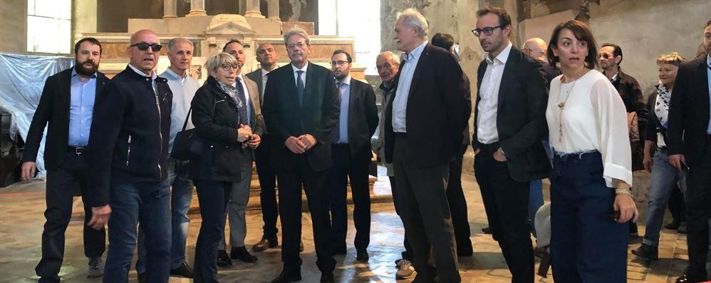 Sovico Gentiloni in visita a Sovico a sostegno del candidato sindaco di "Uniti per Sovico", Franco Galli