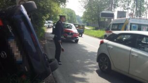 Incidente stradale dopo inseguimento iniziato a Limbiate e finito in via Magenta a Cesano Maderno