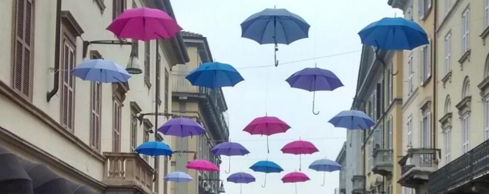 Gli ombrelli a Monza nel 2018