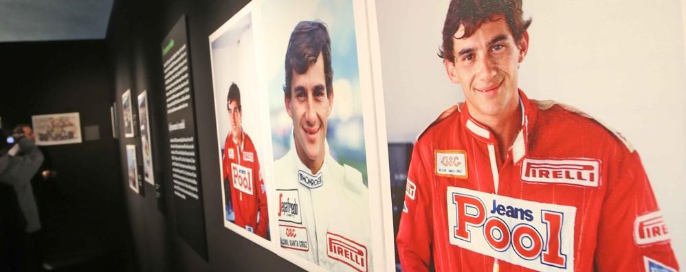 Monza Autodromo Museo della velocita Mostra fotografica Ayrton Senna con immagini di Ercole Colombo e testi di Giorgio Terruzzi