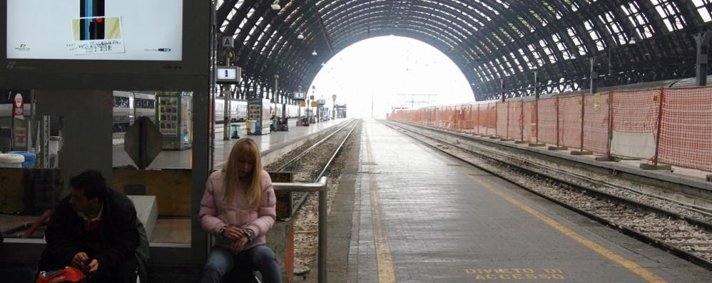 La stazione di Milano Centrale vuota