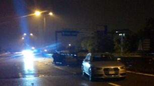 La scena dell’incidente di venerdì sera a Monza